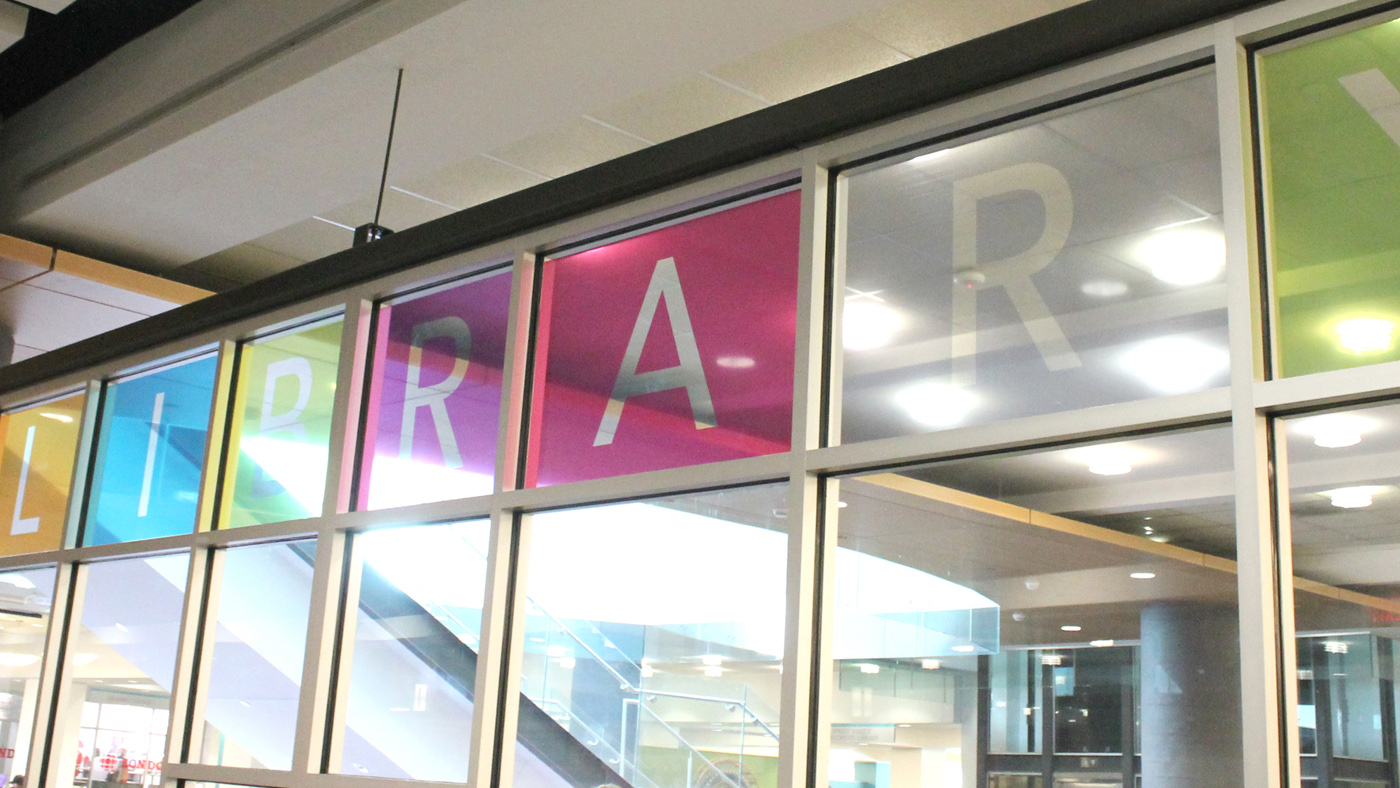 library film window